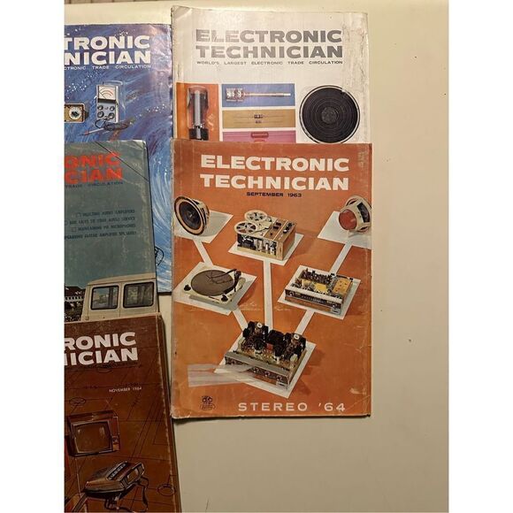 Vintage Electronics Technician 1960s Magazines Lot of 11 Radios TV Ads - Picture 4 of 16